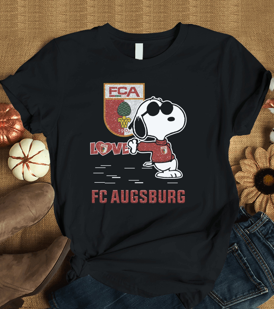 Snoopy FC Augsburg Love FCA 1907 T-Shirt