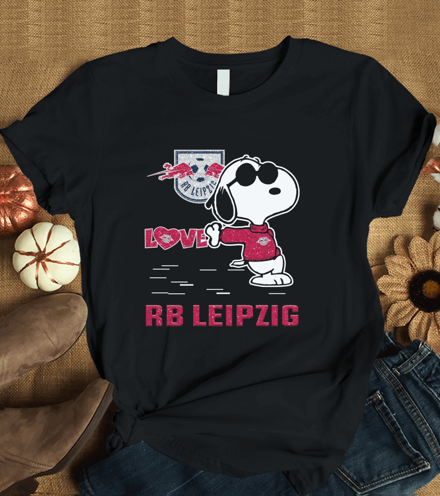 Snoopy Love RB Leipzig with Logo and Soccer T-Shirt