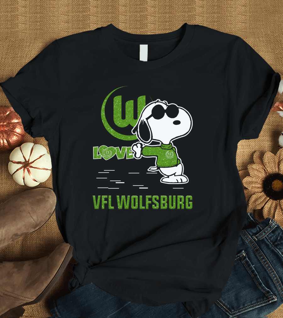 Snoopy Love VfL Wolfsburg Football Passion T-Shirt