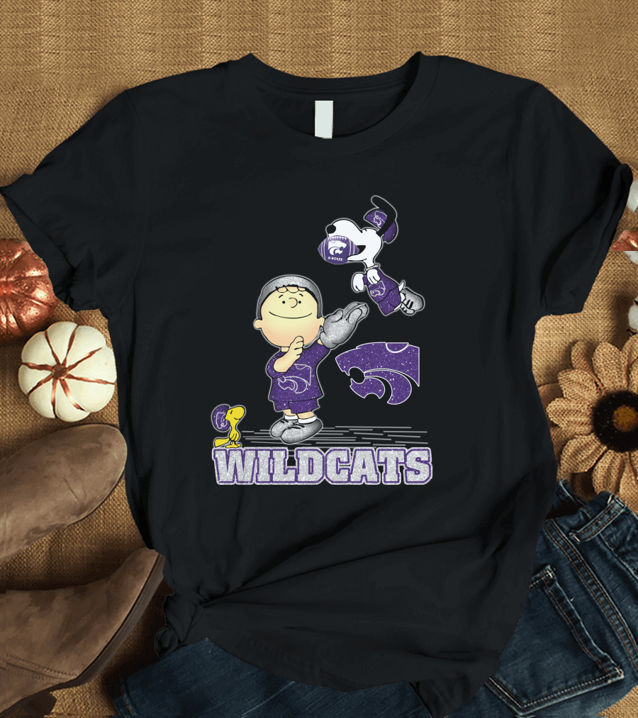 Snoopy Wildcats Kansas State Peanuts Sports T-Shirt