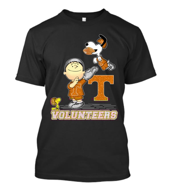 Snoopy Football Love Tennessee Volunteers Peanuts Characters T-Shirt