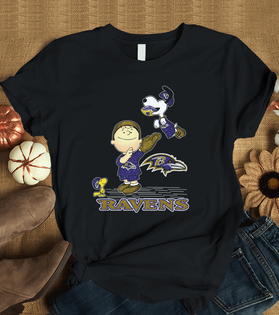 Snoopy Baltimore Ravens Football Celebration Ravens T-Shirt