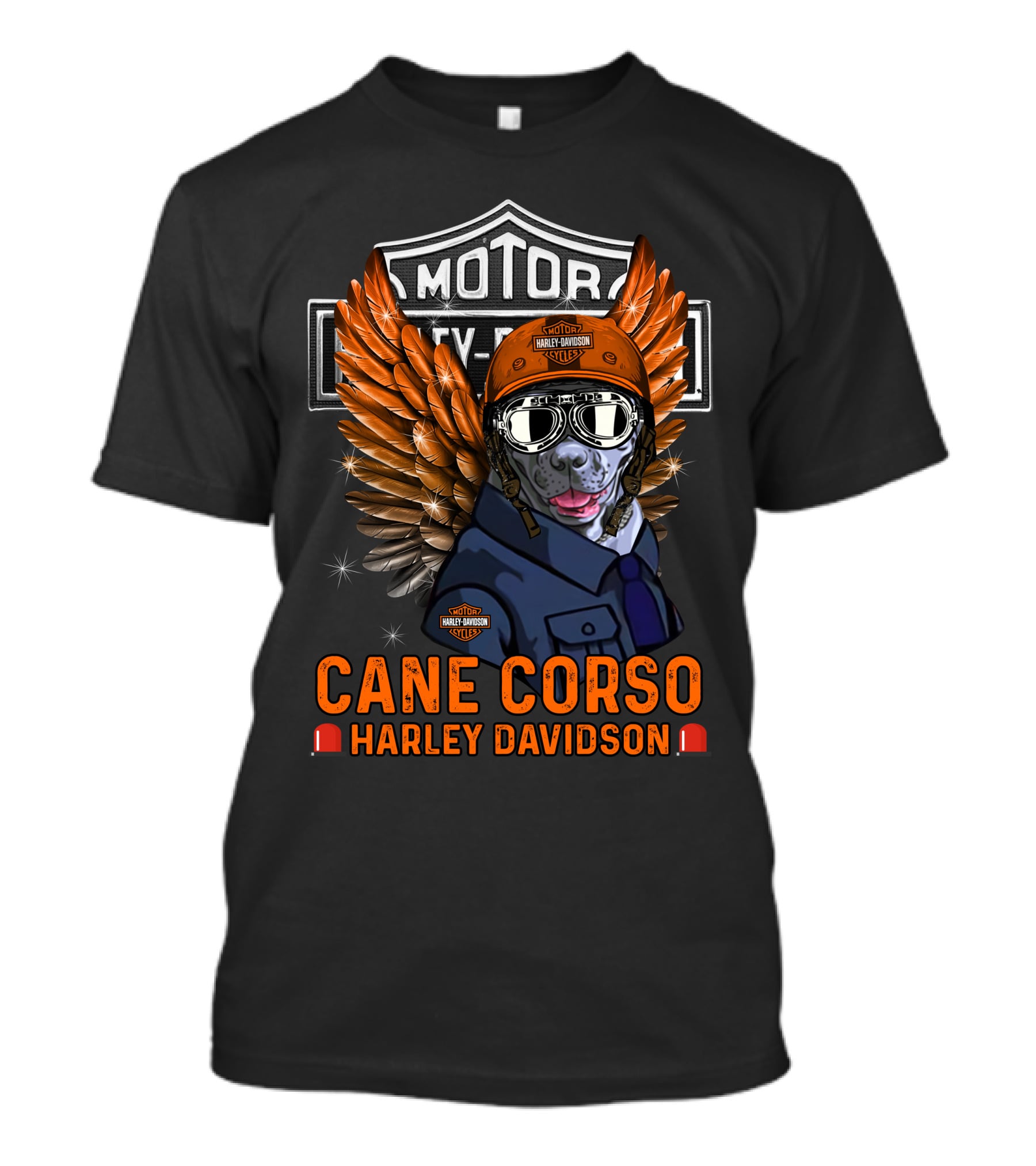 Cane Corso Harley Davidson Motor Dog Wings T-Shirt