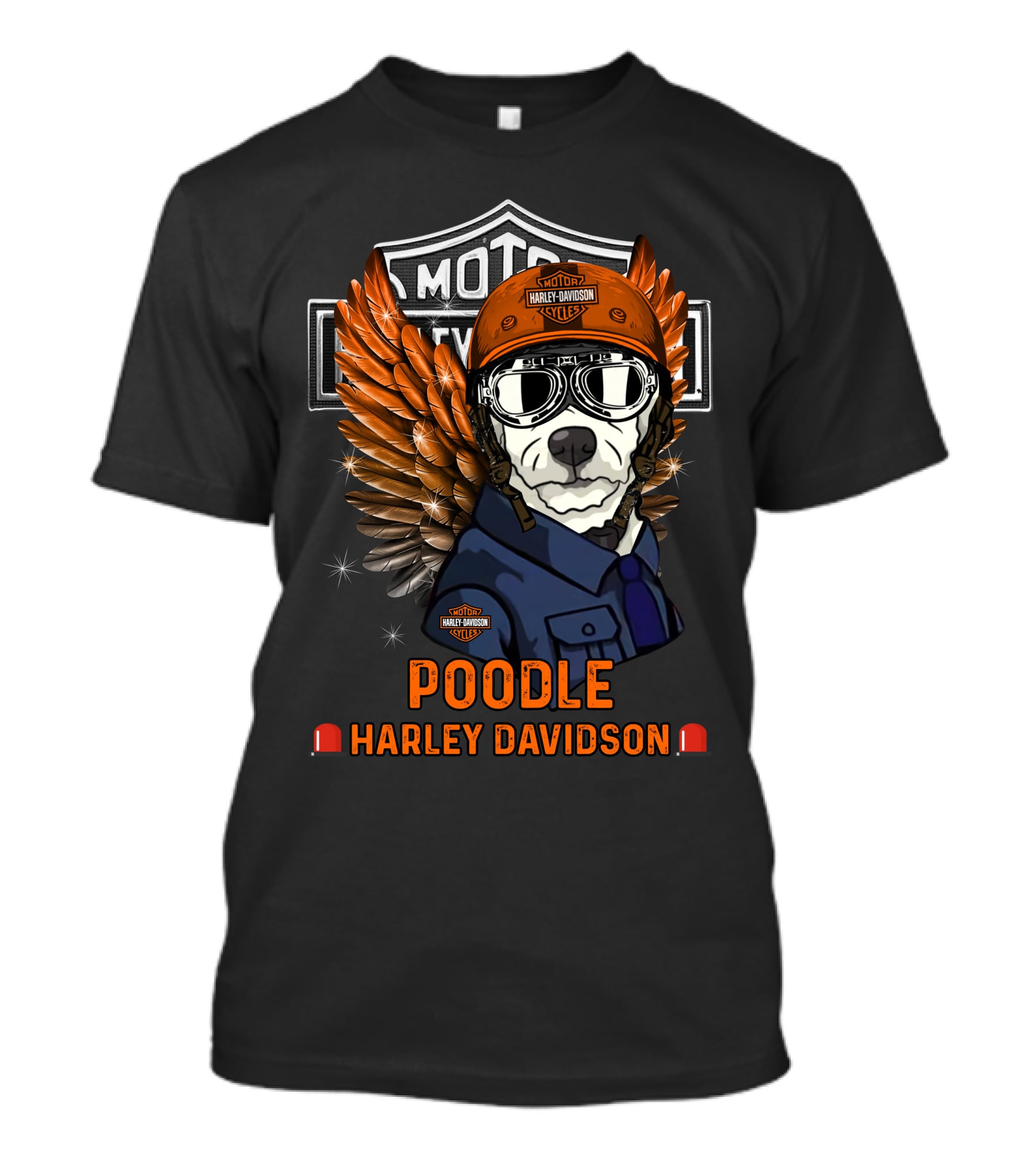 Poodle Harley Davidson Motor Cycles T-Shirt