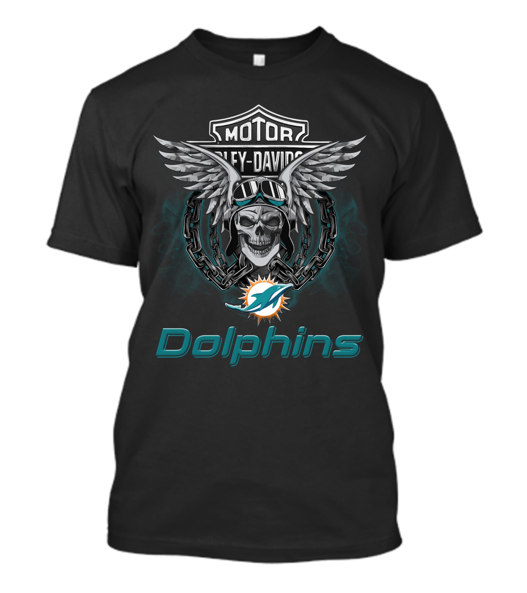 Motor Harley Davidson Miami Dolphins Nfl Football Fans T-Shirt