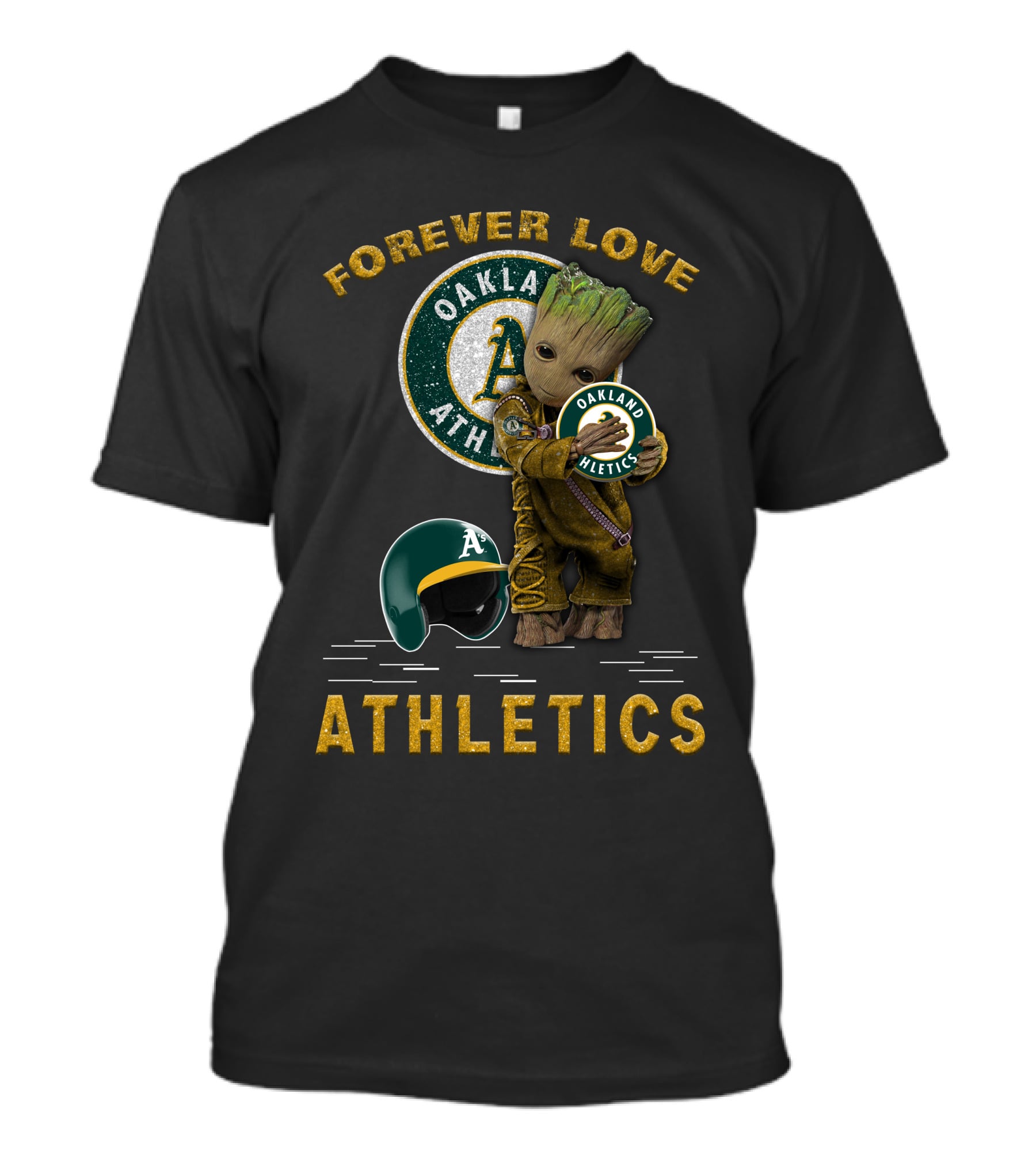 Forever Love Oakland Athletics Groot For MLB Fans T-Shirt