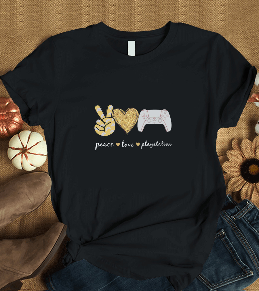 Peace Love Playstation Controller T-Shirt