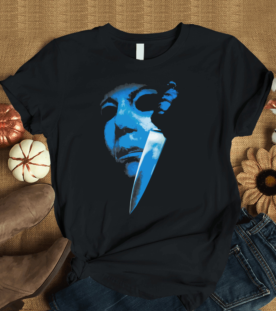 Halloween The Curse Of Michael Myers Knife Mask Iconic Horror T-Shirt