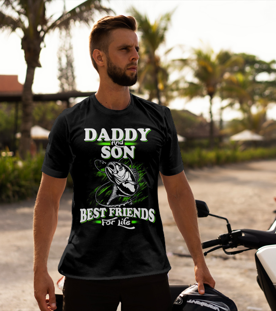 Daddy And Son Best Friends For Life Fishing Adventure T-Shirt