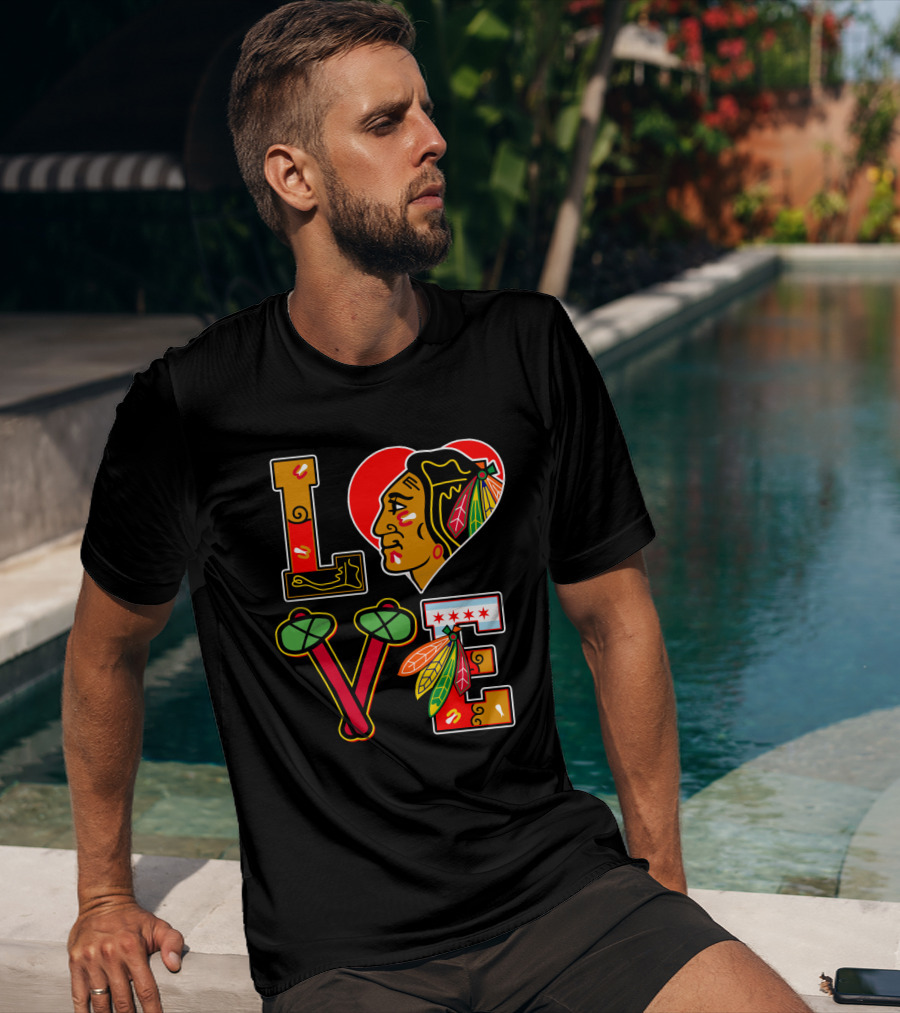 LOVE Blackhawks Fans T-Shirt