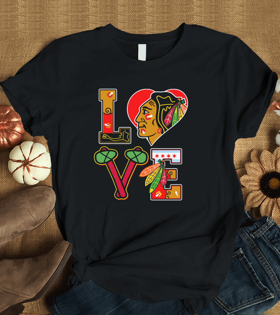 LOVE Blackhawks Fans T-Shirt