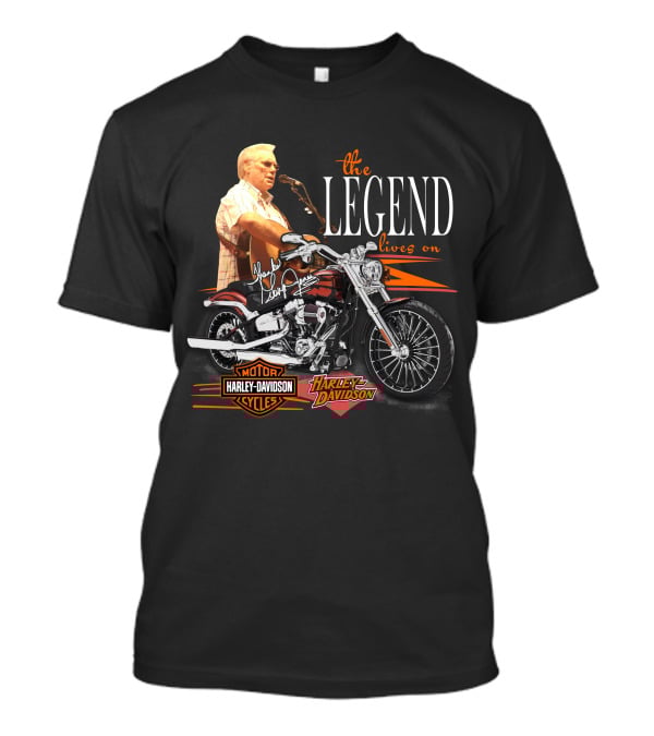 The Legend Lives On George Jones Harley Davidson Cycles T-Shirt