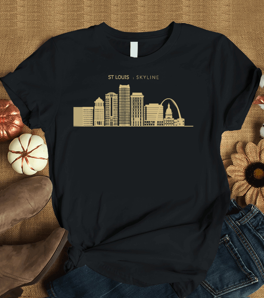 ST LOUIS SKYLINE Arch Outline T-Shirt