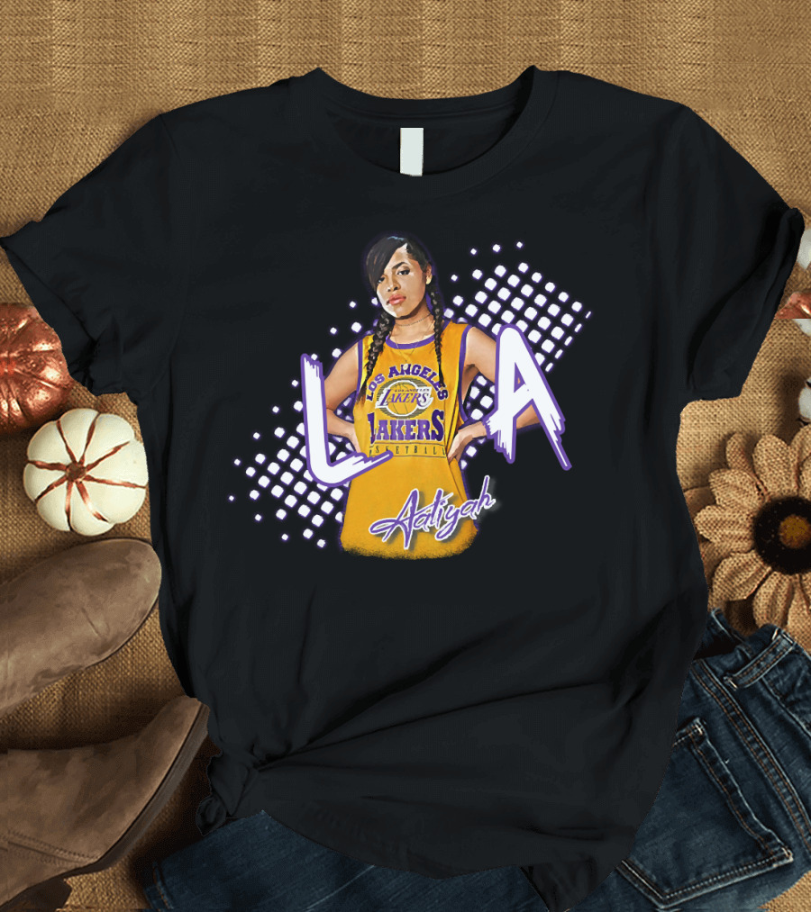 Aaliyah Los Angeles Lakers Aesthetic Styled T-Shirt