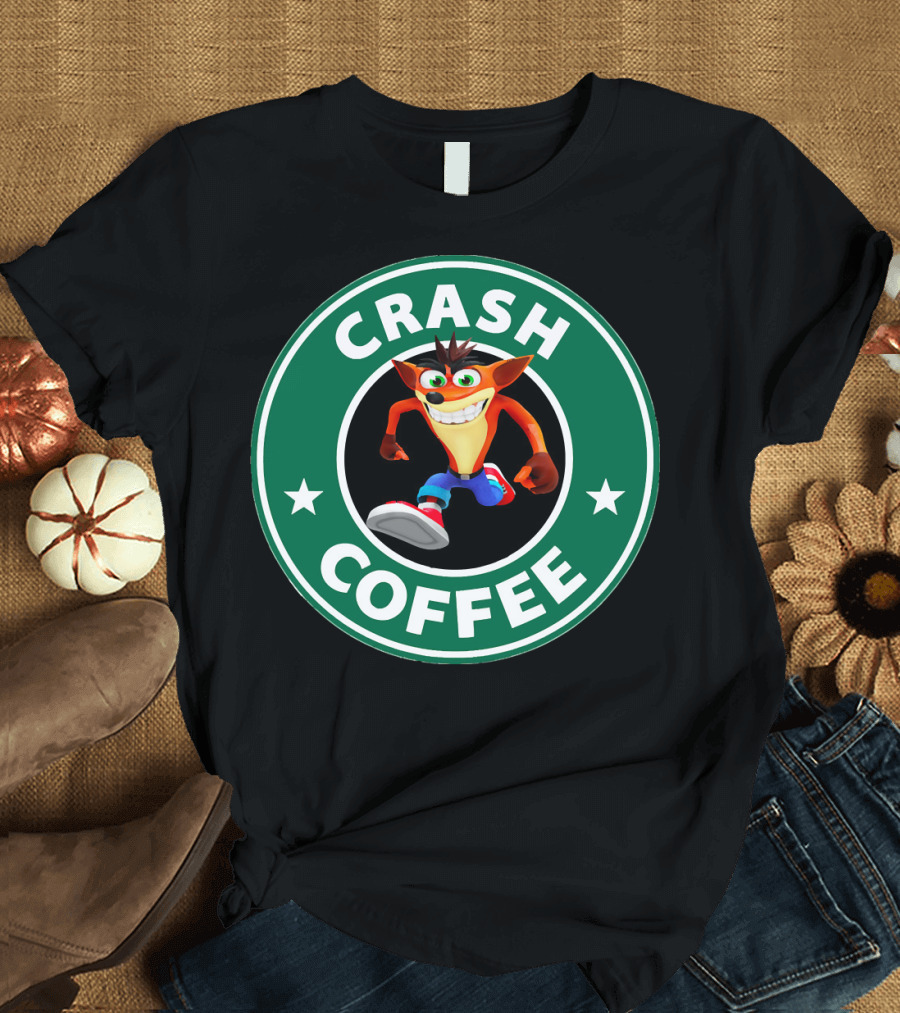 CRASH BANDICOOT STARBUCKS COFFEE T-Shirt