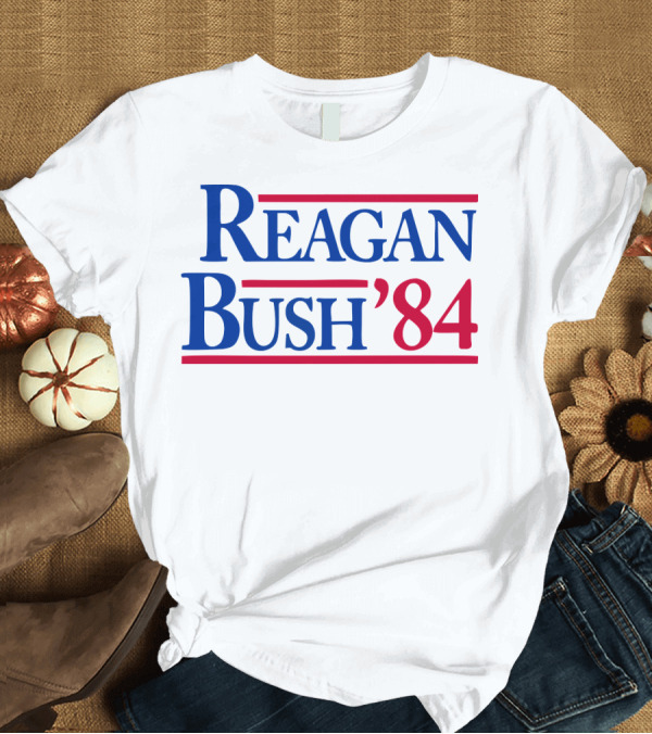 T-Shirt: Reagan Bush '84 Campaign T-Shirt Reagan Bush '84 Campaign T-Shirt