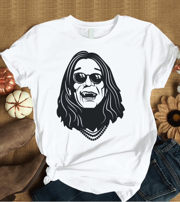 T-Shirt: Zombie Ozzy Portrait with Long Hair and Sunglasses T-Shirt Zombie Ozzy Portrait with Long Hair and Sunglasses T-Shirt