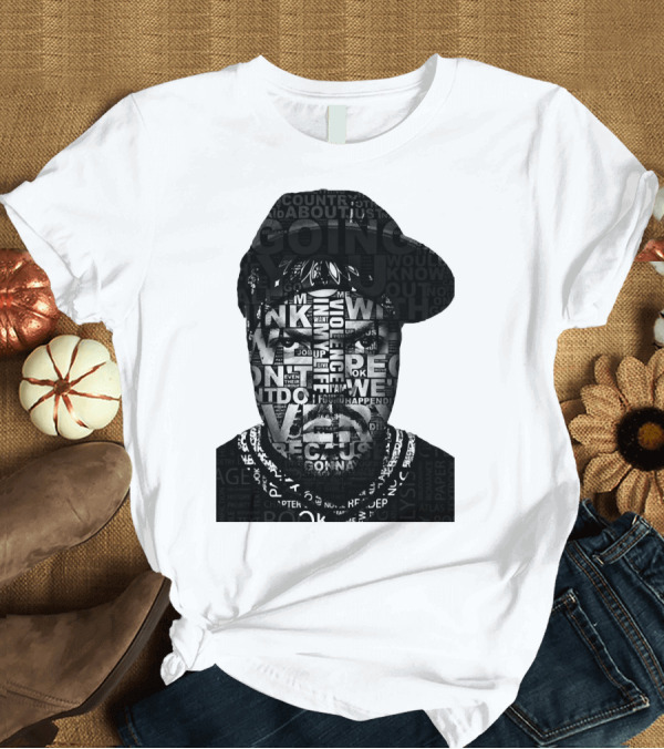 T-Shirt: Ice Cube Typography Collage Face T-Shirt Ice Cube Typography Collage Face T-Shirt