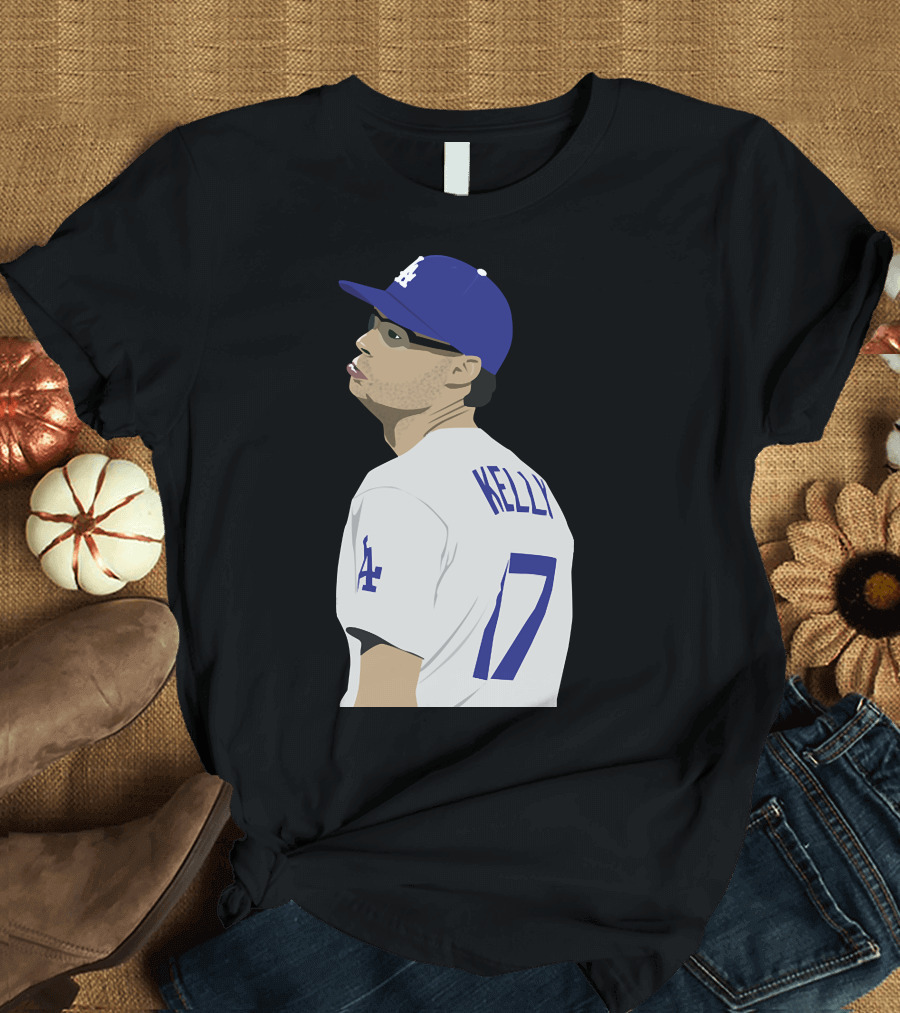 Joe Kelly Dodgers Pitcher 17 Kelly LA T-Shirt