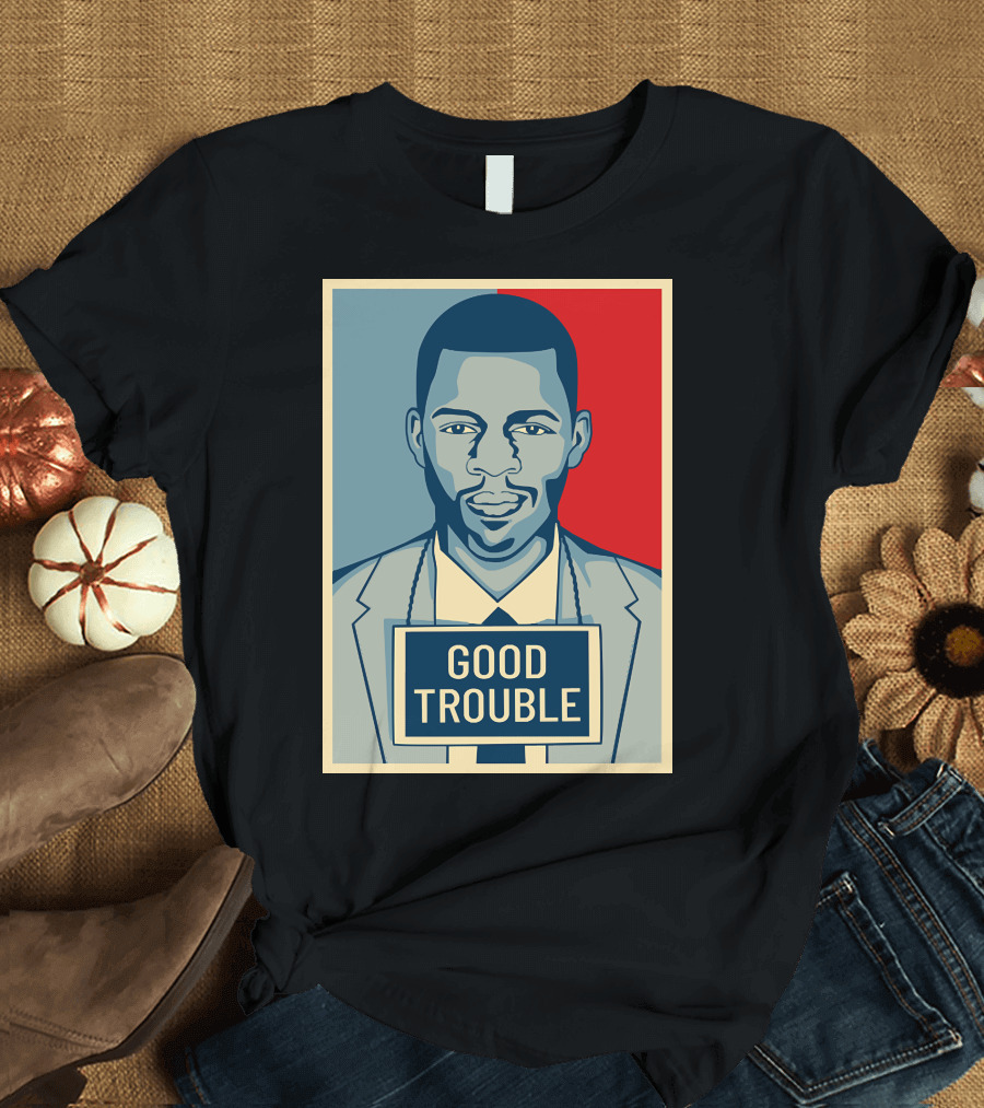 John Lewis Good Trouble Retro T-Shirt