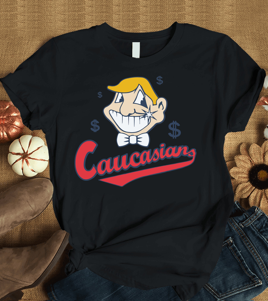 Bomani Jones Caucasians Parody Cleveland Indians T-Shirt