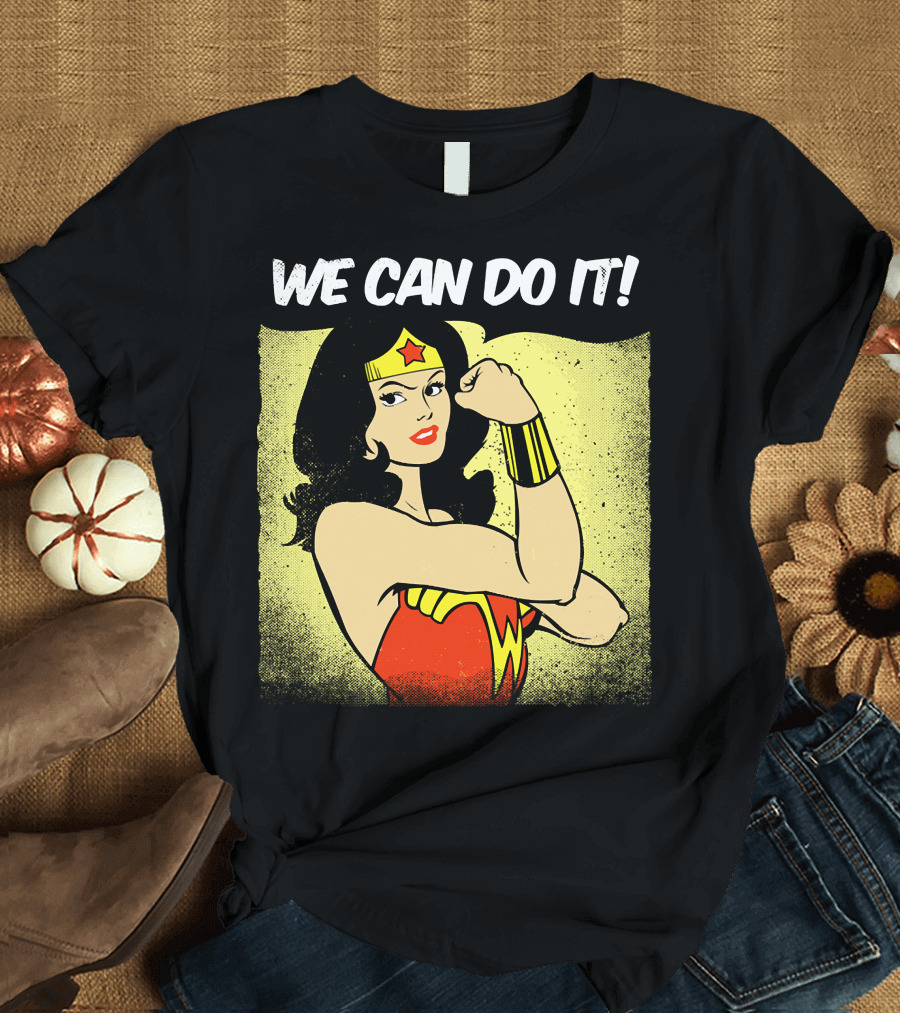 We Can Do It Wonder Woman Retro Comic T-Shirt