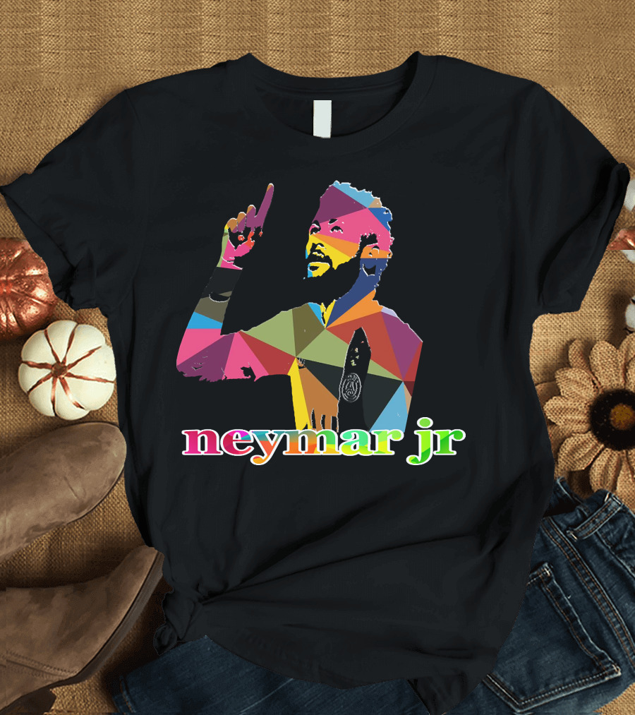 neymar jr psg colorful polygon T-Shirt