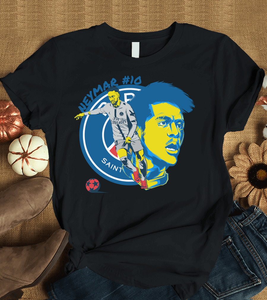NEYMAR #10 PSG BRAZIL HEROIC LEGEND T-Shirt