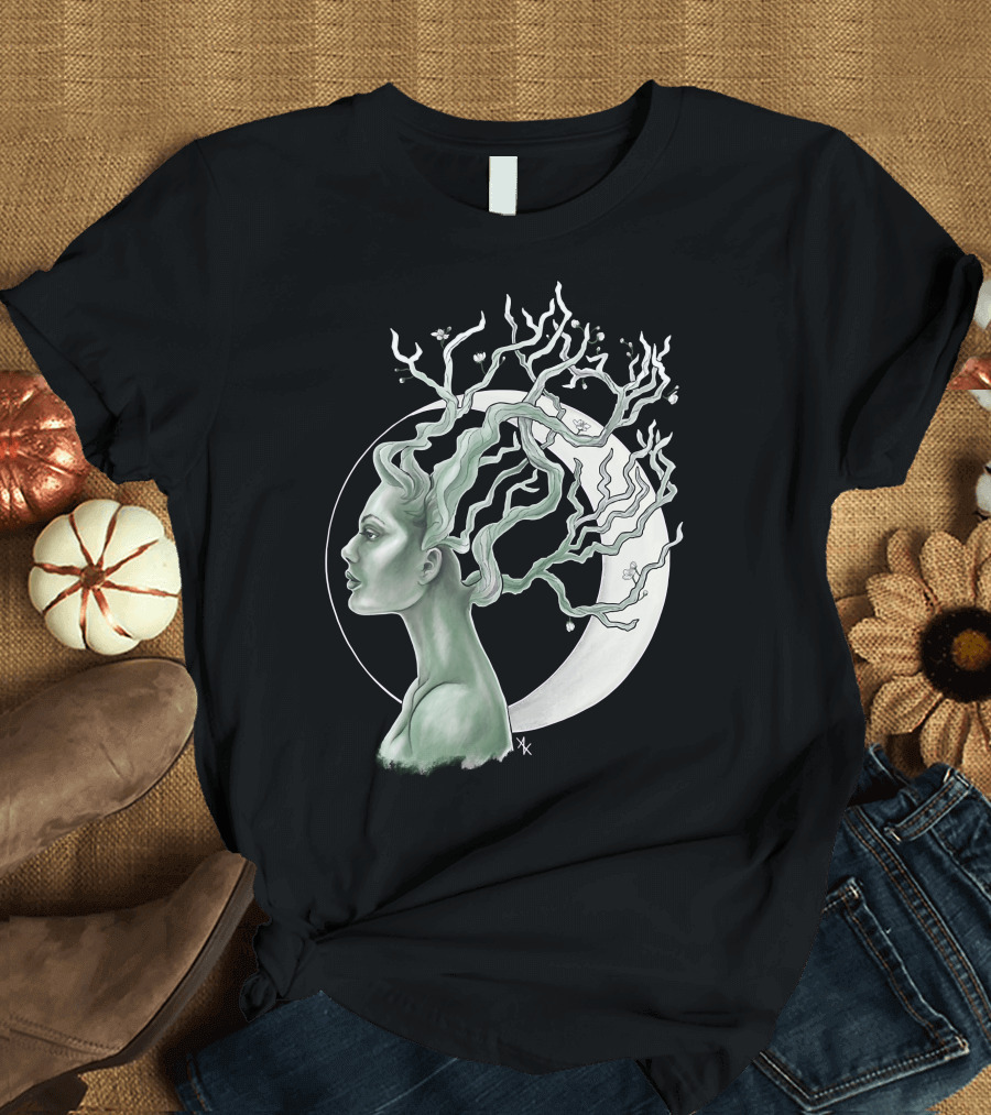Lunar Nymph Moonlit Tree Hair T-Shirt