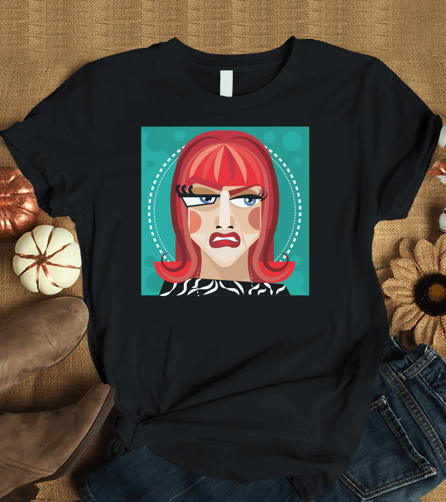Miss Coco Peru Red Hair Caricature by Raziel 2 T-Shirt