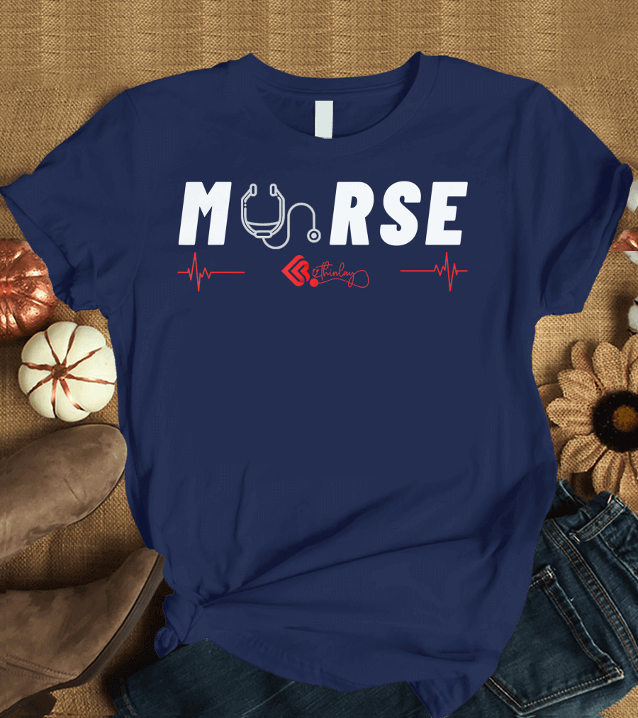 Murse Stethoscope Heartbeat by ethinlay T-Shirt