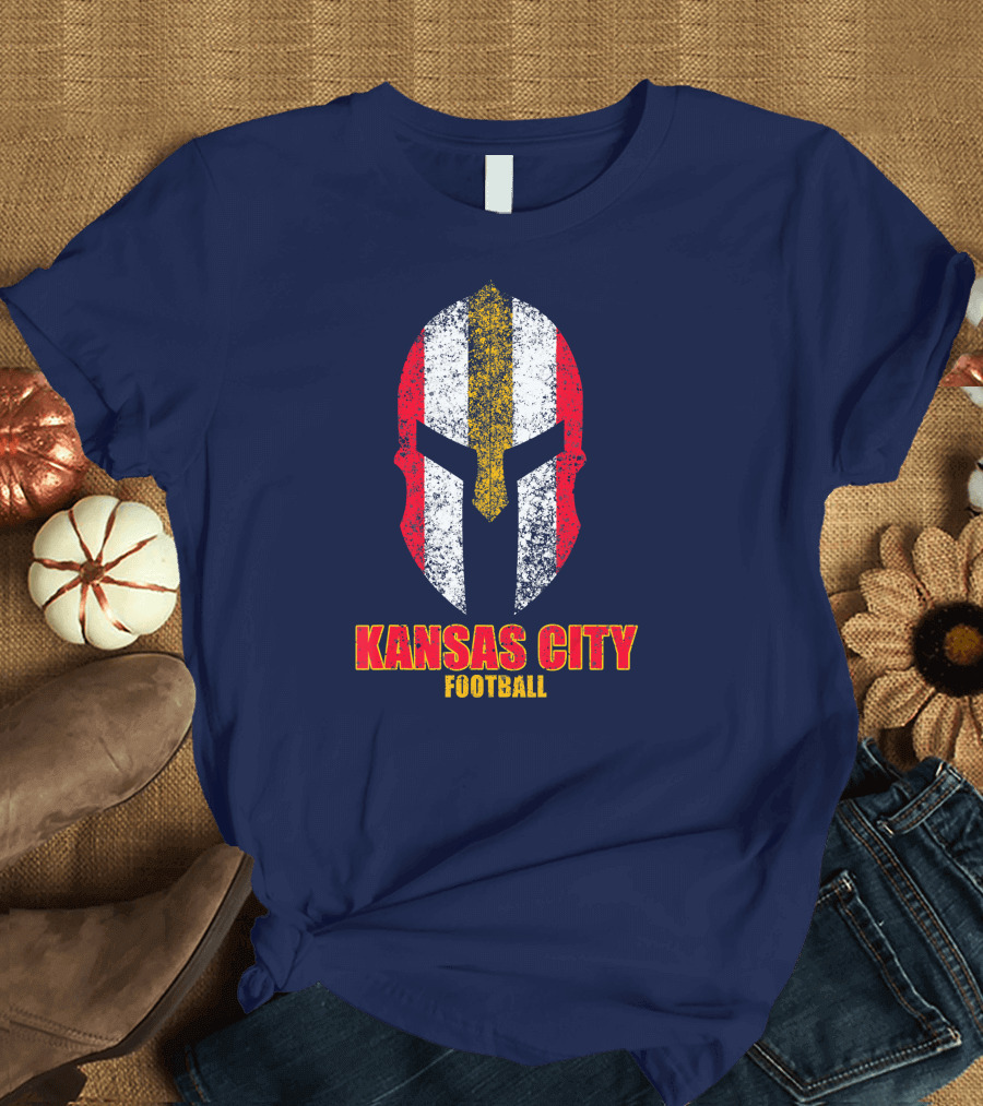 Kansas City Football Vintage Helmet Spartan T-Shirt
