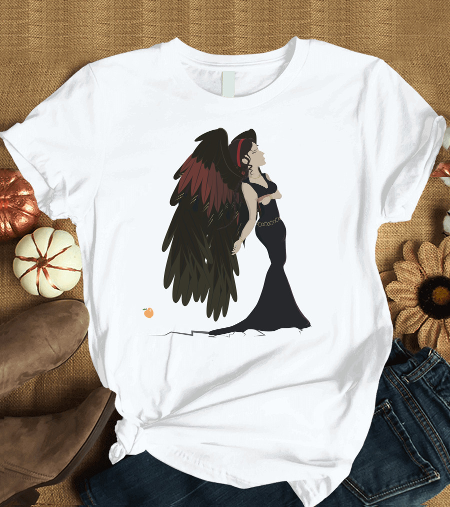 Eris Mythical Goddess Winged Figure with Golden Apple T-Shirt