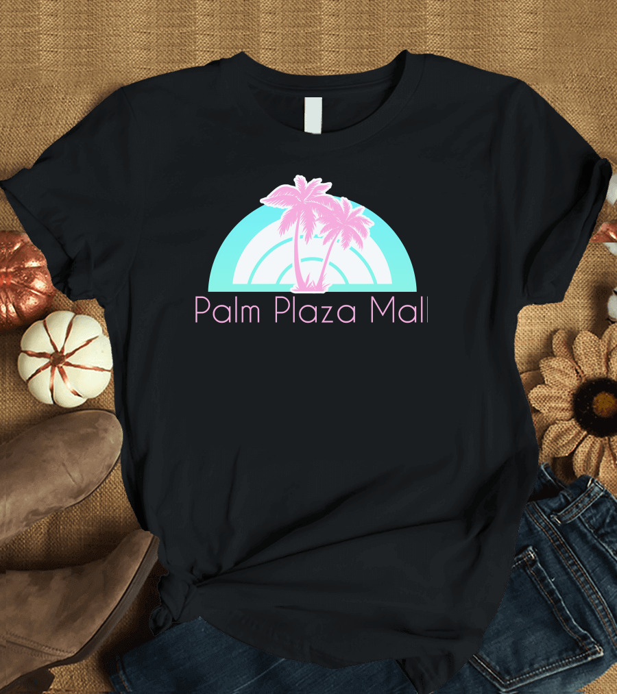 Palm Plaza Mall Vintage Retro Palm Trees and Arch T-Shirt