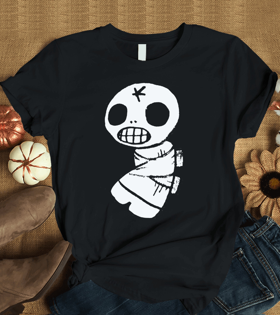 KROBATT Feeling Fine Wrapped Character with X Mark T-Shirt