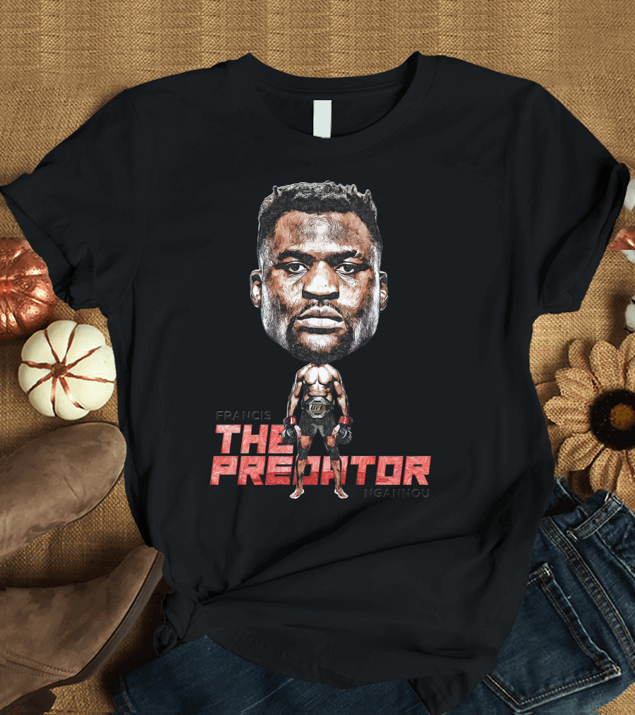 Francis Ngannou The Predator Cartoon UFC T-Shirt