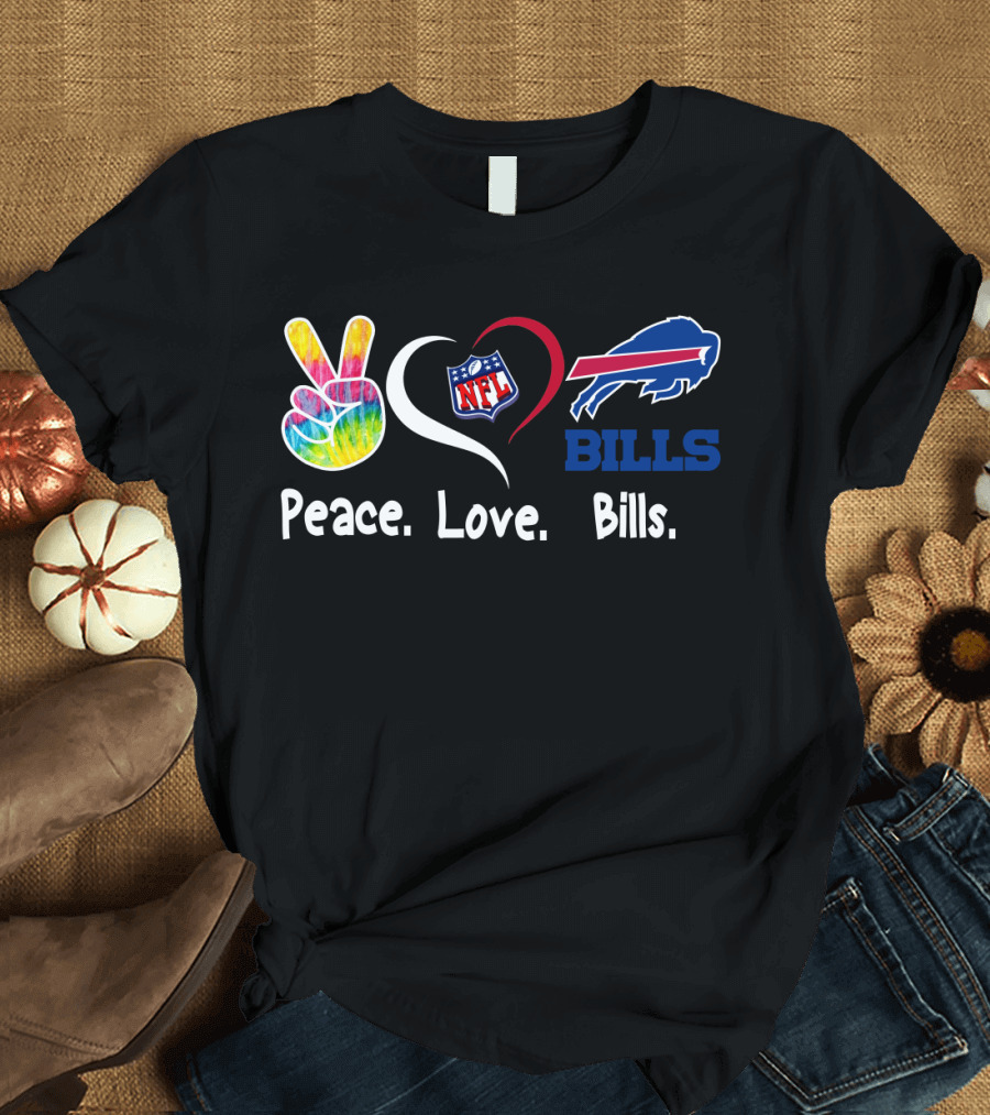 Peace Love NFL Buffalo Bills T-Shirt