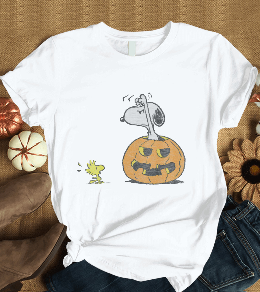 Halloween Snoopy Woodstock Pumpkin Peanuts T-Shirt
