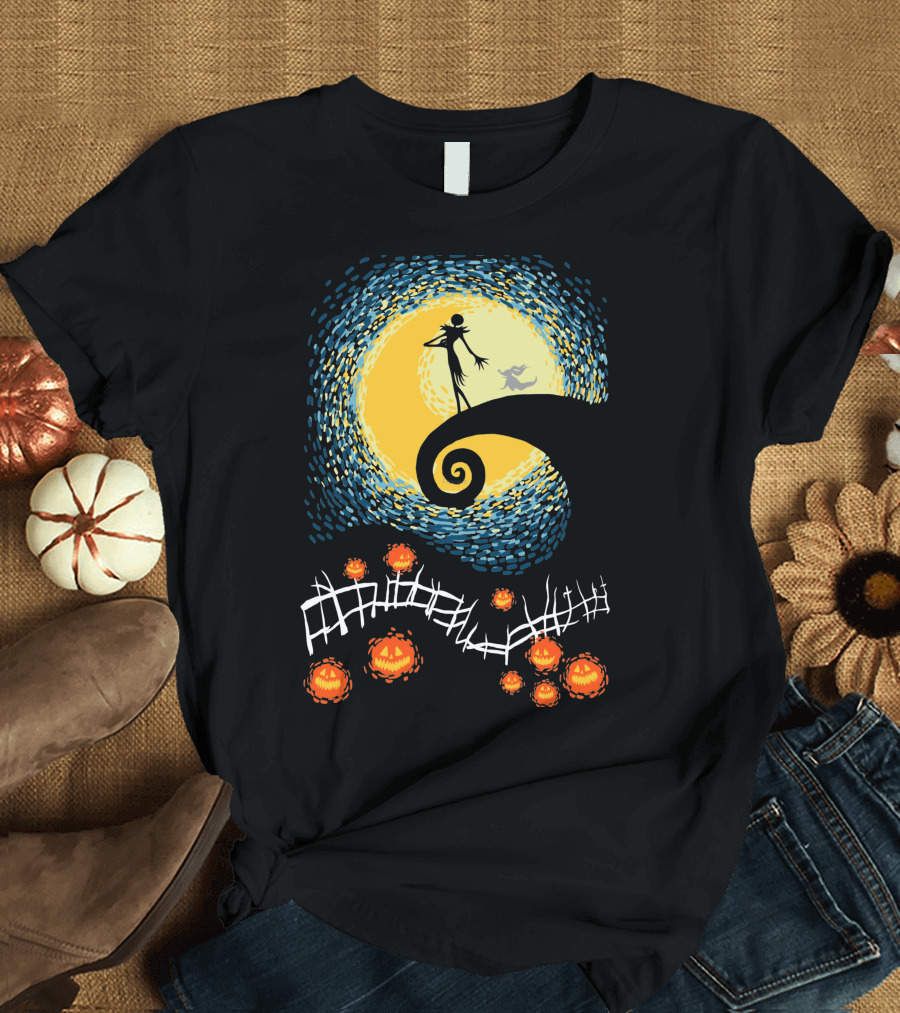 Starry Nightmare Before Christmas Van Gogh T-Shirt