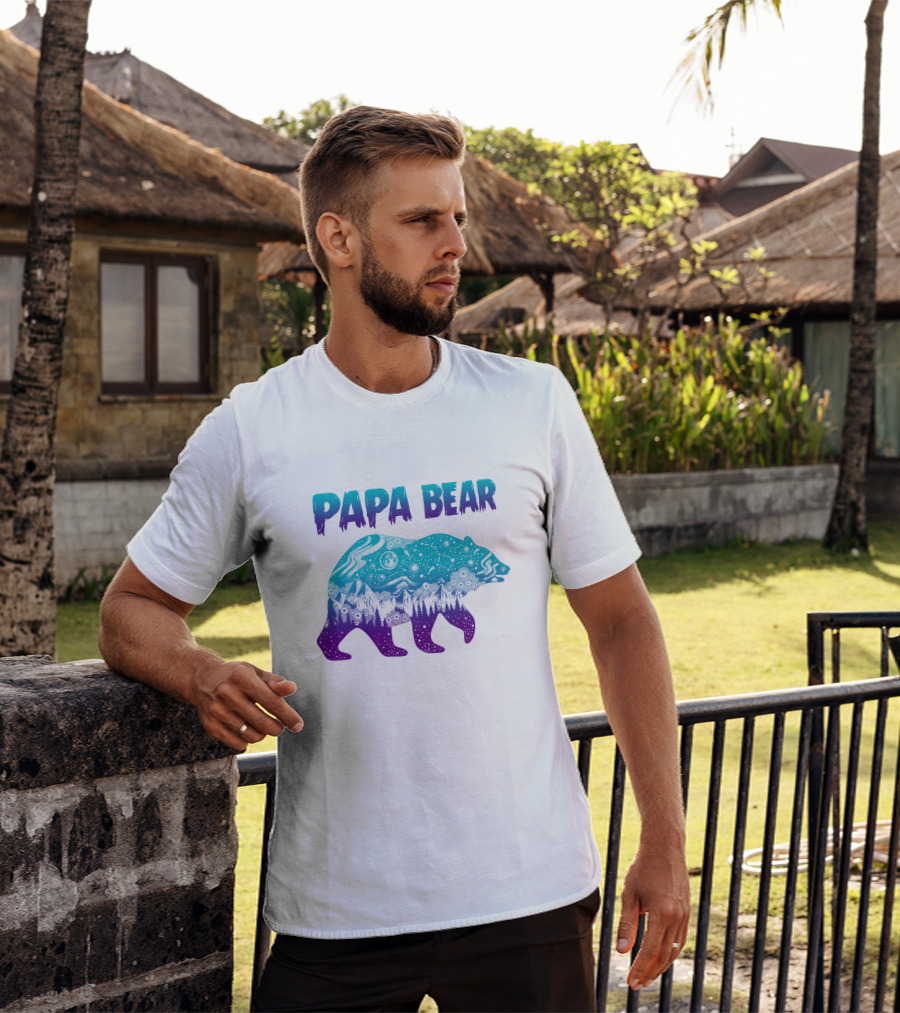PAPA BEAR Cosmic Mountain Bear T-Shirt