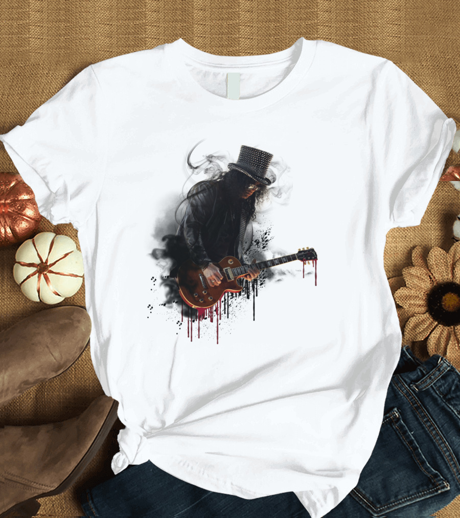 Guns N Roses Slash Heavy Metal Guitar Love Fans T-Shirt