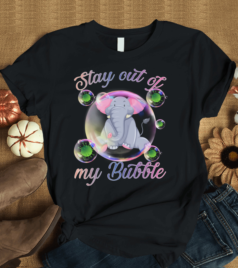 Elephant Stay Out Of My Bubble Iconic T-Shirt