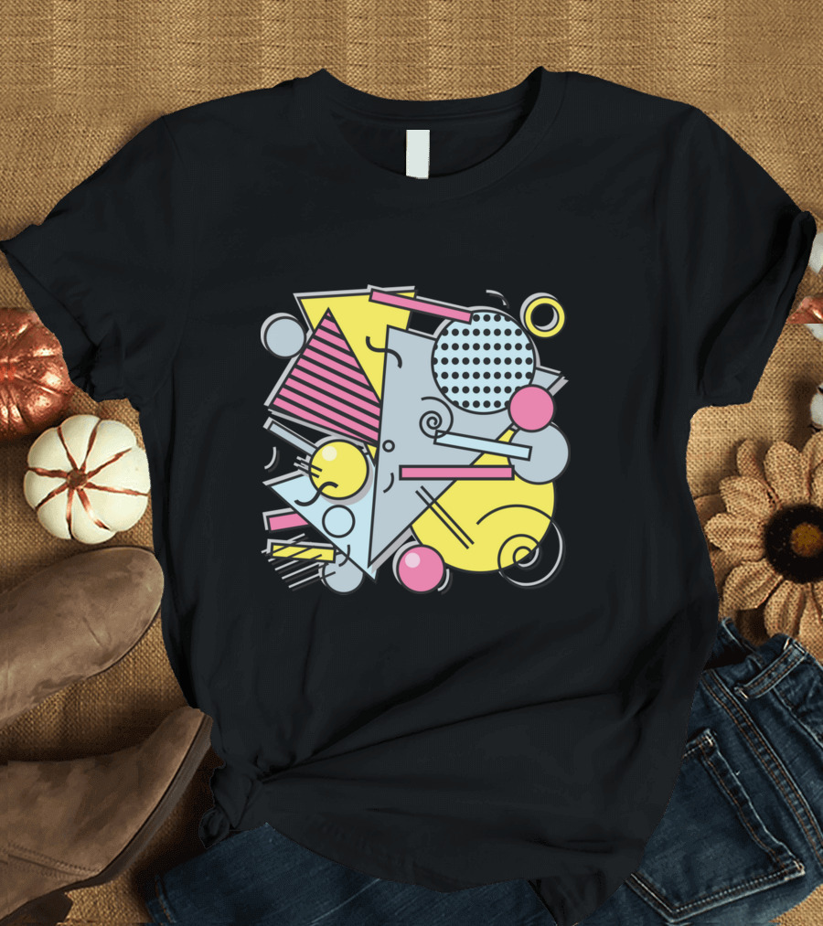 80s Memphis Geometric Abstract Shapes T-Shirt
