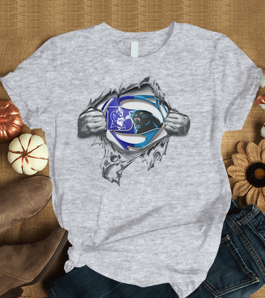Panthers Devils Superman Logo Mashup T-Shirt