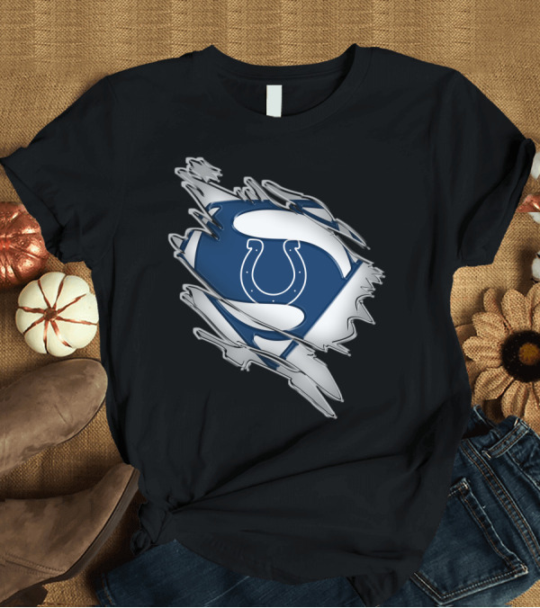 T-Shirt: Colts Super Logo Tear Texture T-Shirt Colts Super Logo Tear Texture T-Shirt
