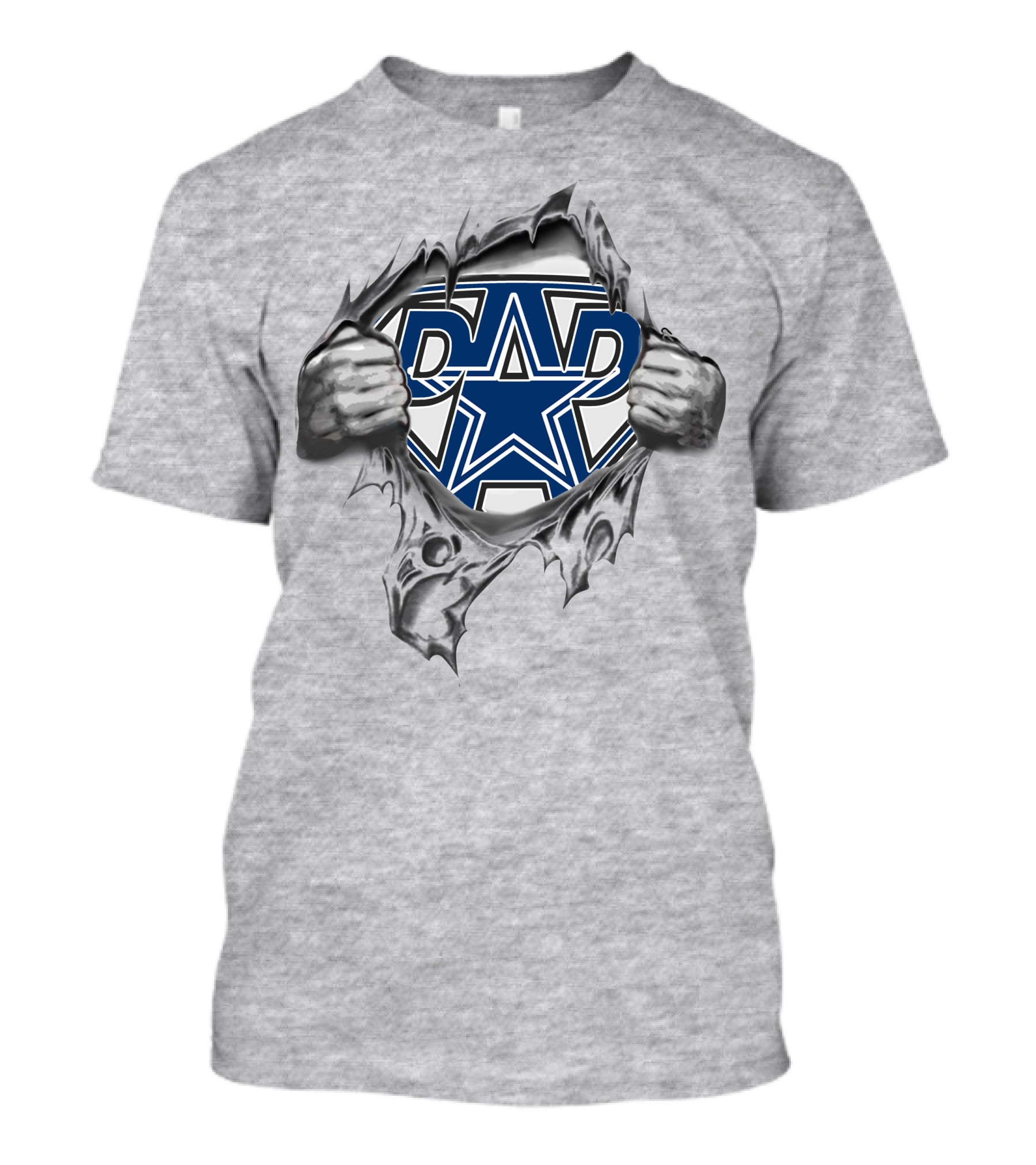 Dallas Cowboys Super Dad Star Logo Rip T-Shirt