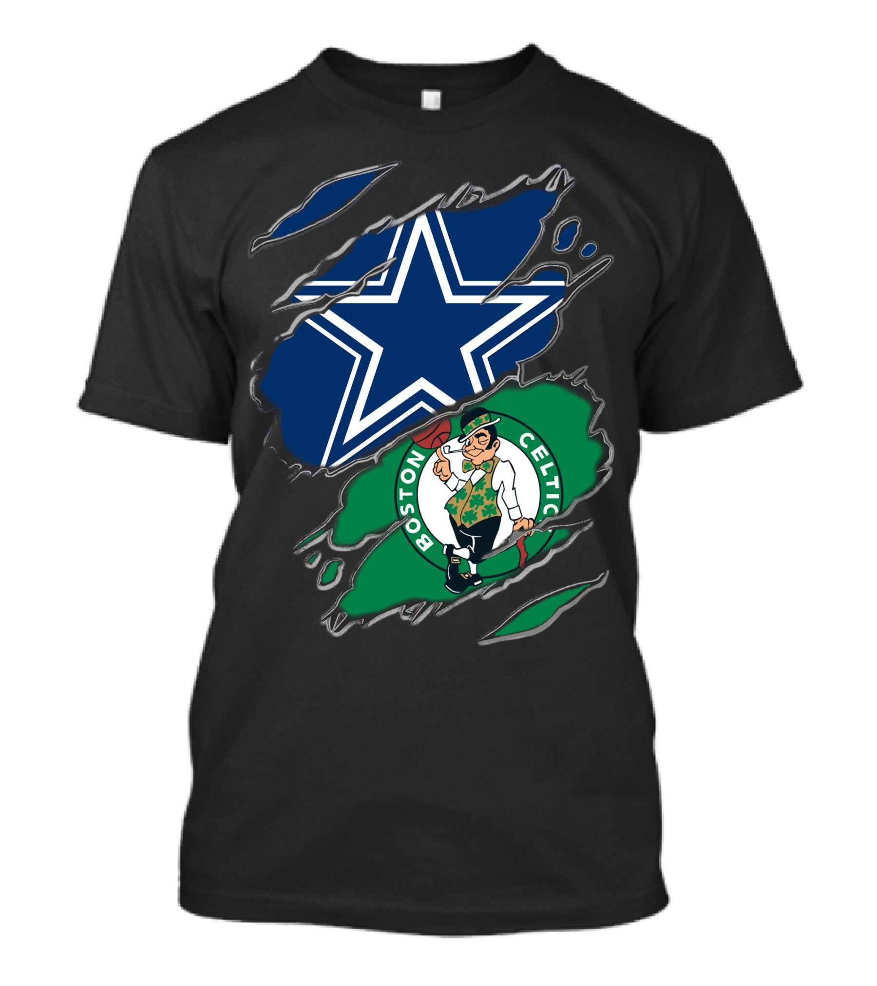 Dallas Cowboys And Boston Celtics Sports Fans Unite T-Shirt