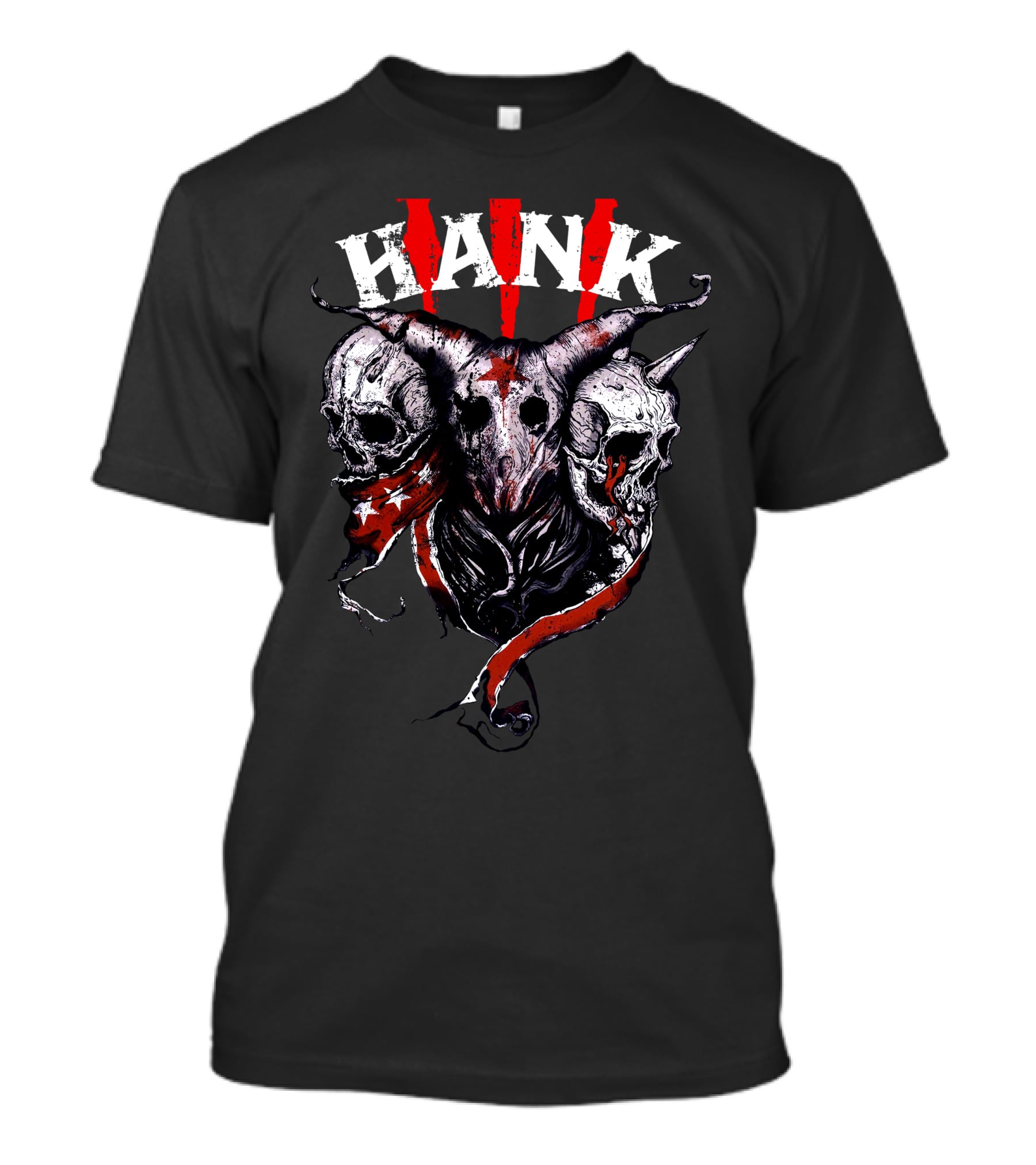 Hank III Skull With Horned Ram And Skulls T-Shirt