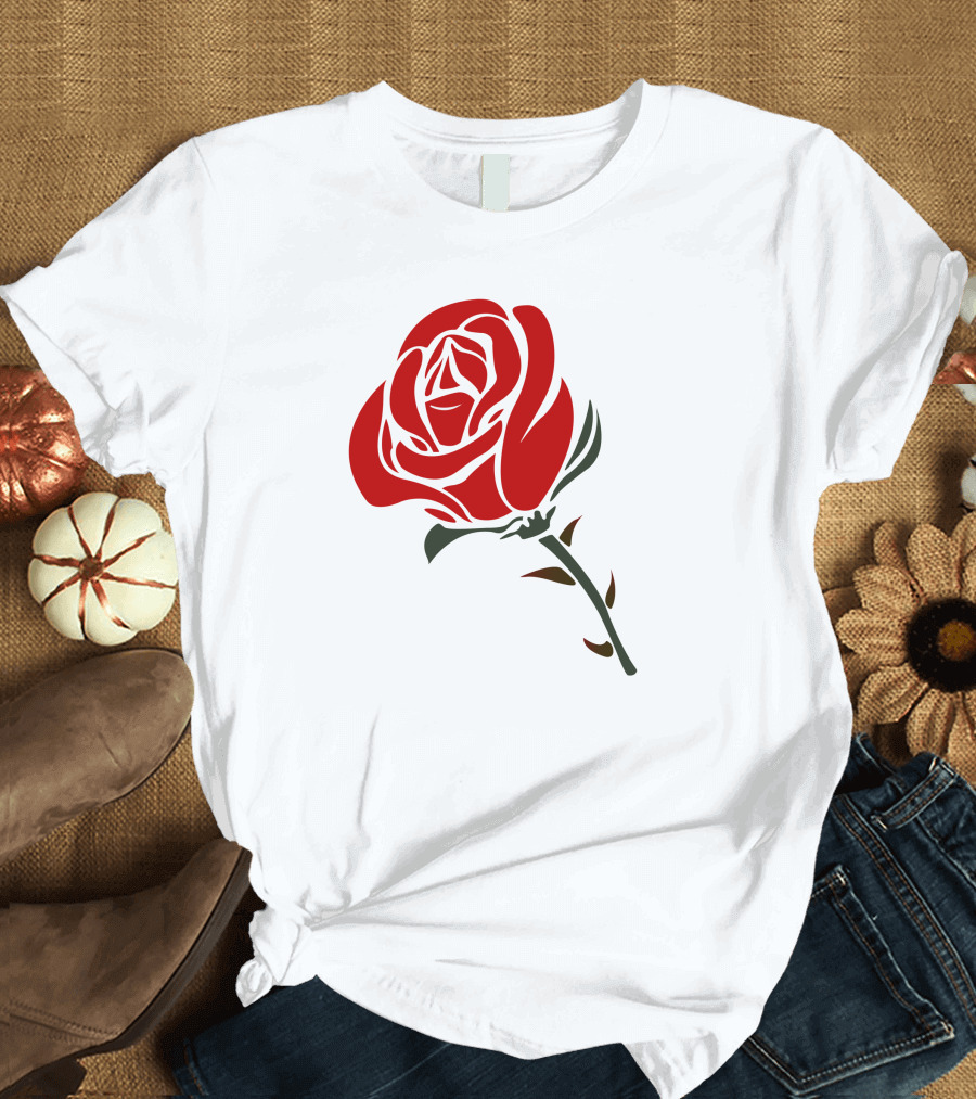 Roze Red Rose Blossom Iconic T-Shirt