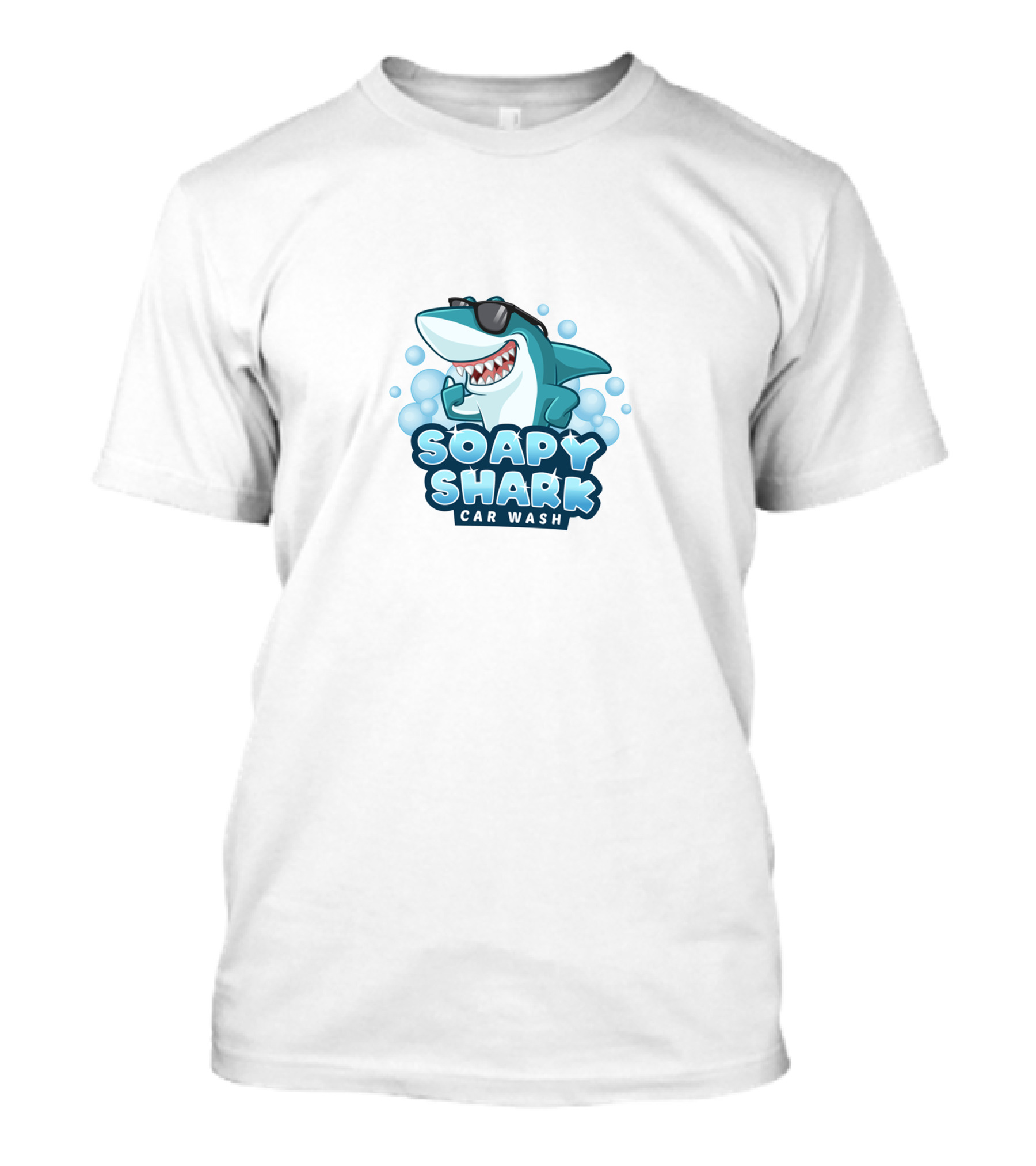 Soapy Shark Car Wash Bubbles Fun T-Shirt
